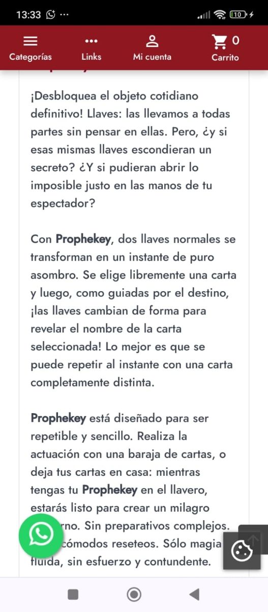 Juego de llaves para magia Prophekey