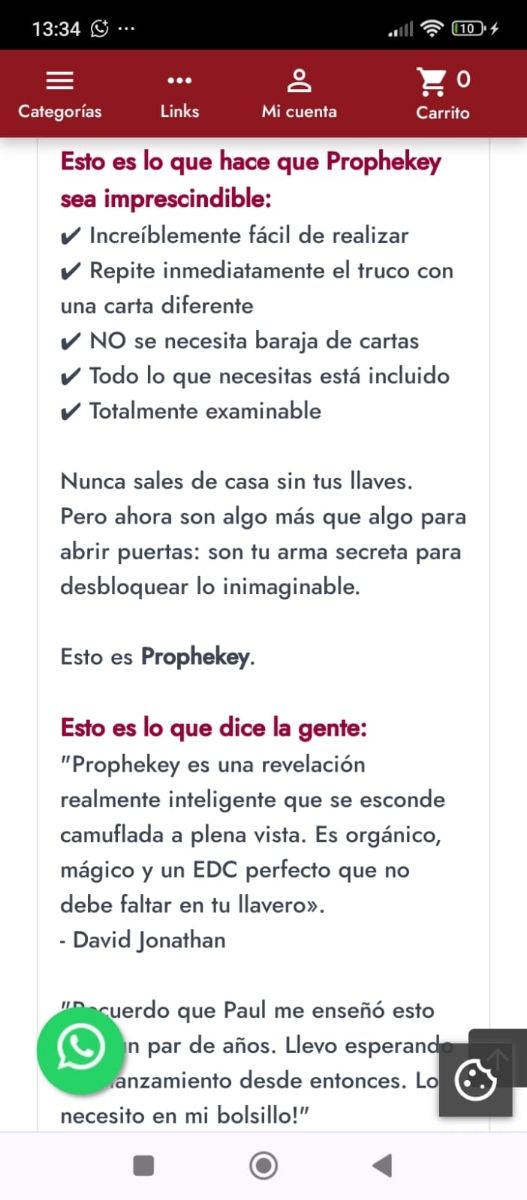 Juego de llaves para magia Prophekey