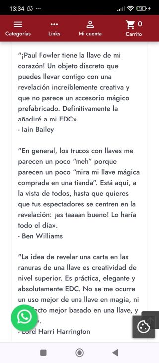 Juego de llaves para magia Prophekey