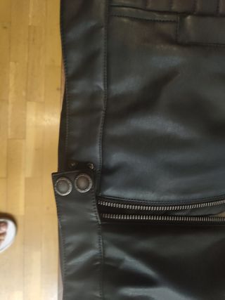Chaqueta de cuero El Corte Inglés Negra
