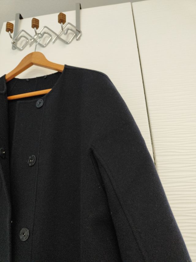 Abrigo Massimo Dutti mujer azul marino 