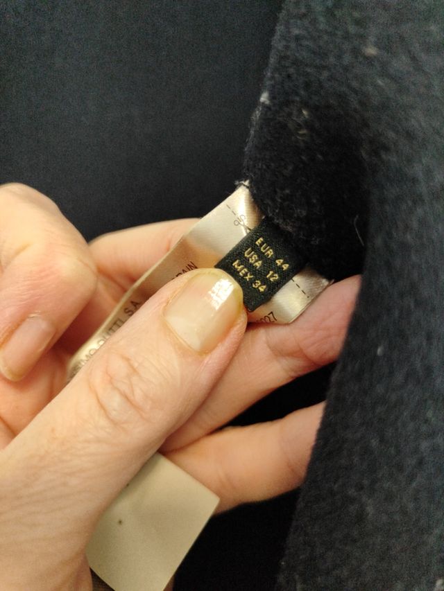 Abrigo Massimo Dutti mujer azul marino 