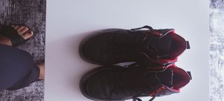 Scarpe Emporio Armani uomo nere e rosse