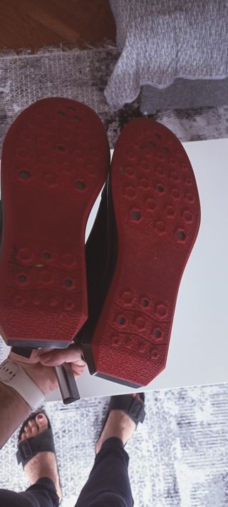 Scarpe Emporio Armani uomo nere e rosse