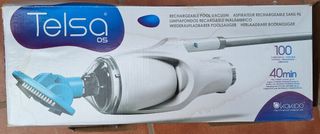 Limpia Fondos Piscina Azul y Blanco inalambrico.