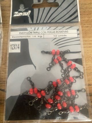 17 Ud Emerillones con Perlas Rotativas y Tubito