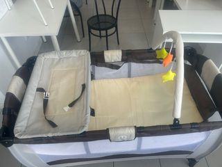 Cuna doble de viaje plegable