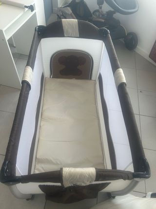 Cuna doble de viaje plegable