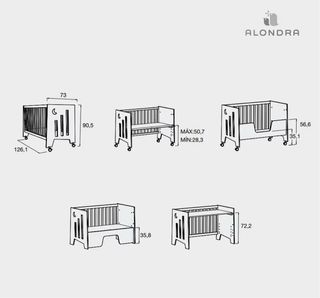 Cuna colecho Alondra Omni 5 en 1