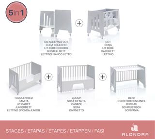 Cuna colecho Alondra Omni 5 en 1