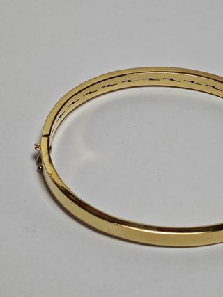 pulsera rigida de oro de primera ley