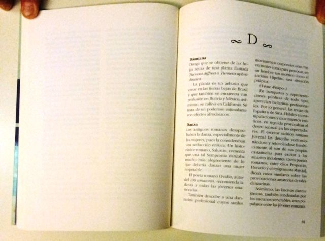 Diccionario de afrodisíacos