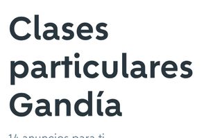Clases particulares GANDÍA