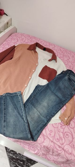 Camisa y jeans mujer