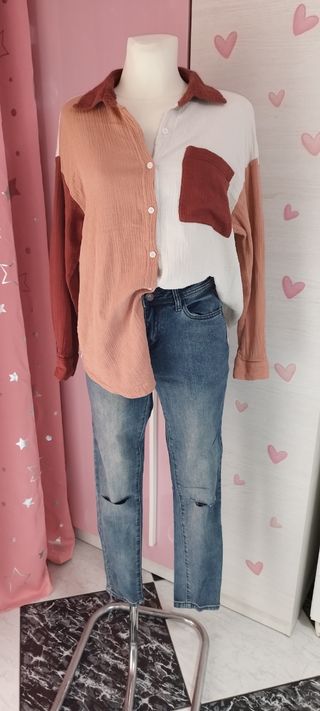 Camisa y jeans mujer