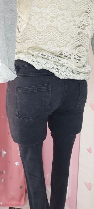 Conjunto Ropa Mujer: Jersey Gris y Pantalón Negro