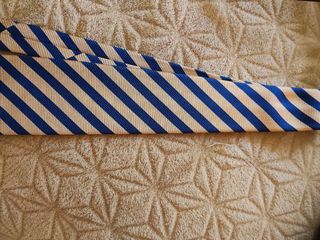 Corbata Celine Rayas Azul Marino y Dorado