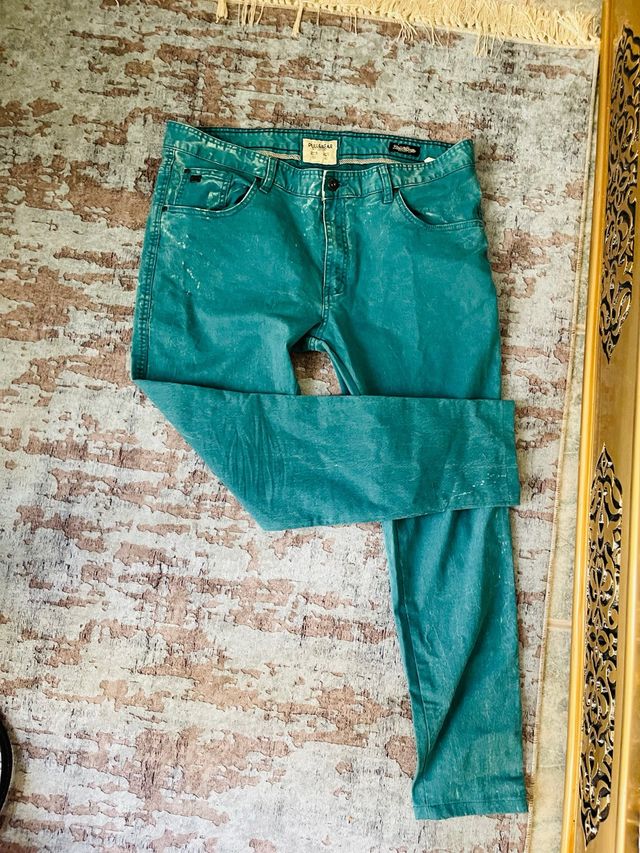 Pantaloni Pull&Bear Teal Taglia M