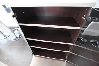 Armario oficina 2 puertas cristal 92x40x134cm