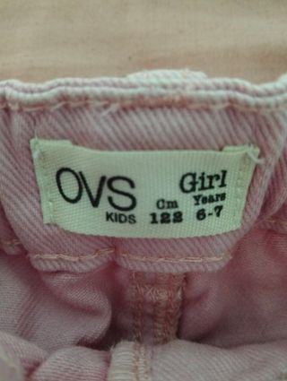 Minigonna jeans bambina 6/7 anni rosa