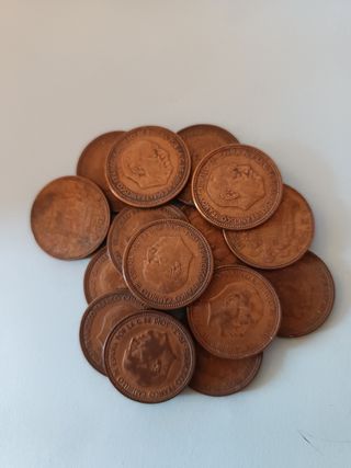 Lote - 15 Monedas - 2,5 Pesetas - Época Franco