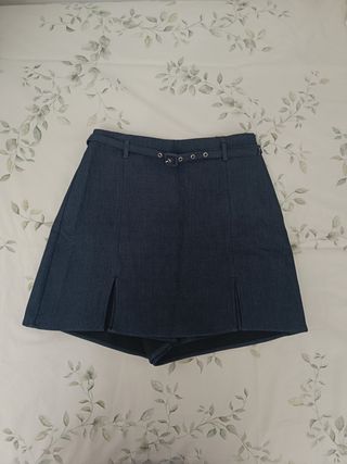 Falda pantalón vaquera Zara