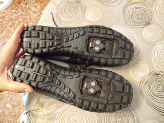 Zapatillas de ciclismo negras y rosas Talla 41