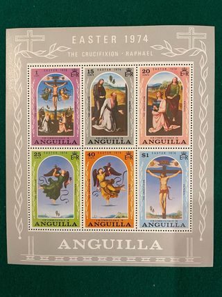 Foglio Anguilla Pasqua 1974 - Francobolli
