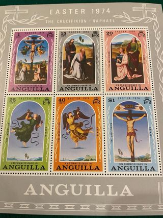 Foglio Anguilla Pasqua 1974 - Francobolli