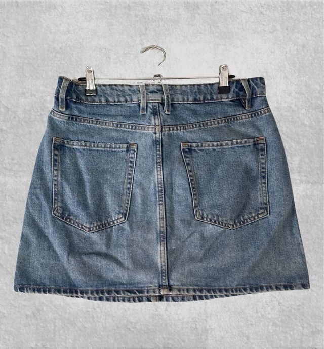 Falda vaquera Stradivarius con cordones