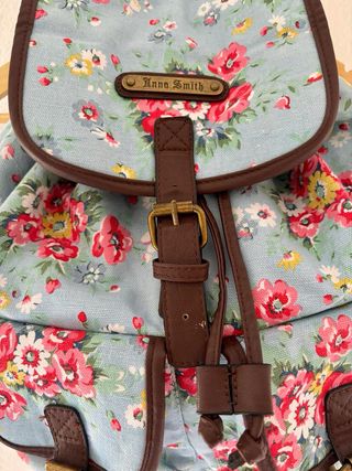 Zaino Anne Smith azzurro floreale 