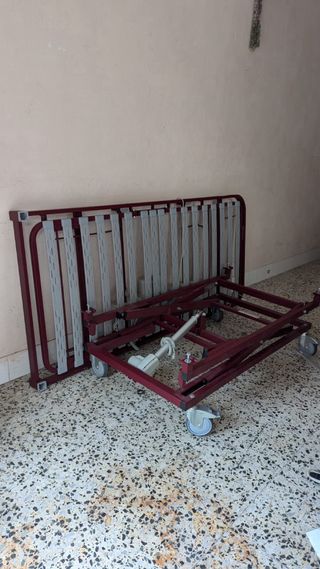 Cama ortopédica eléctrica con ruedas