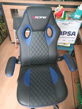 Silla Gaming RACING Negra y Azul nueva