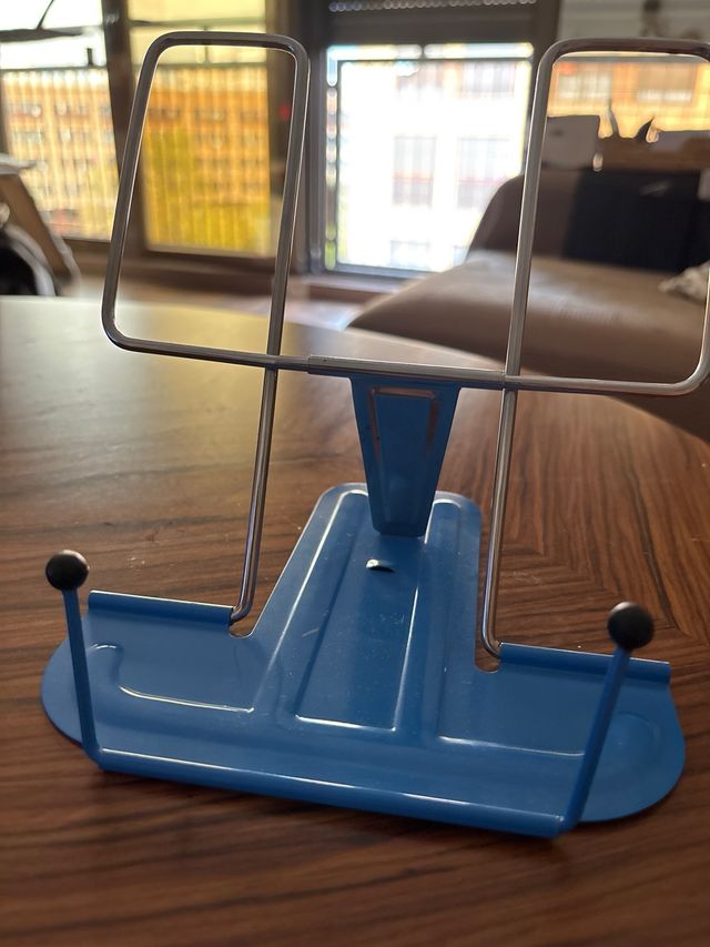 Sujetalibros azul metálico