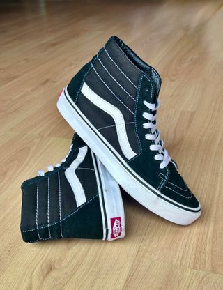 Zapatillas Vans 40, Sk8 Hi negro y blanco
