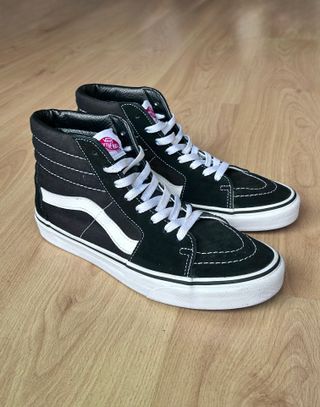 Zapatillas Vans 40, Sk8 Hi negro y blanco