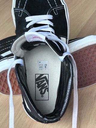 Zapatillas Vans 40, Sk8 Hi negro y blanco