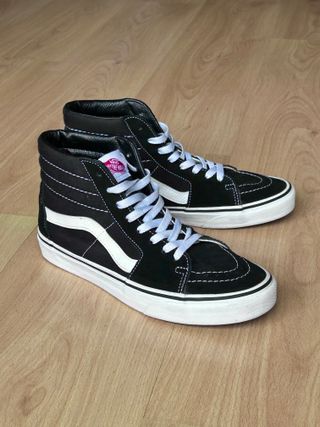 Zapatillas Vans 40, Sk8 Hi negro y blanco