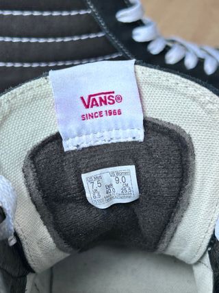 Zapatillas Vans 40, Sk8 Hi negro y blanco