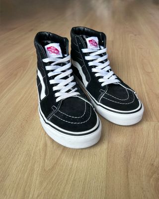 Zapatillas Vans 40, Sk8 Hi negro y blanco