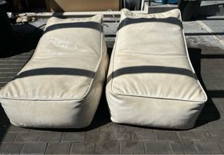 2 amache da esterno in tessuto nautico beige