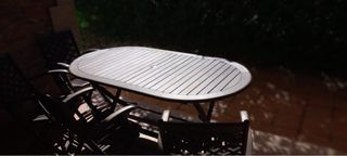 tavolo in teak e 6 sedie da giardino