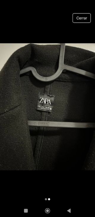 Abrigo Zara Negro Talla L