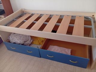 3 Camas 90cm Madera y Metal