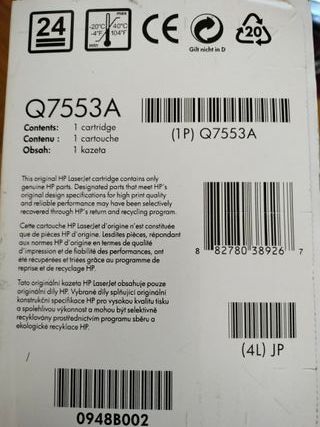TONER LASER 53A Q7553A HP ORIGINAL NEGRO