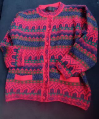 Chaqueta de lana  de alpaca multicolor