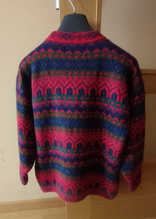 Chaqueta de lana  de alpaca multicolor