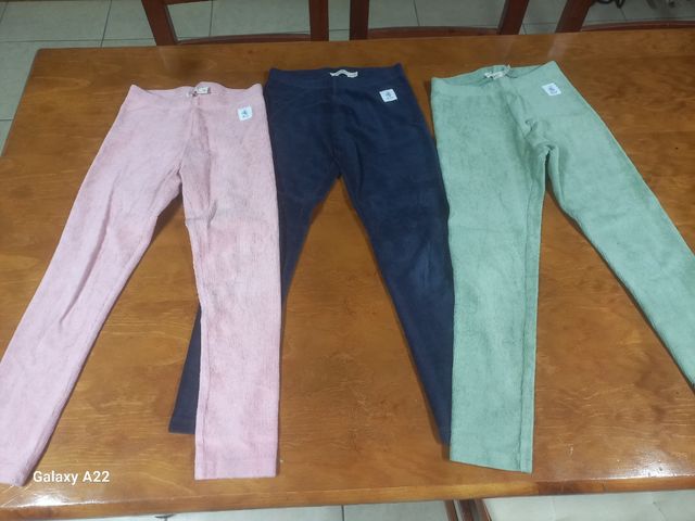 3 Pantalones Niña Pana Esfera Talla 7-8 Años