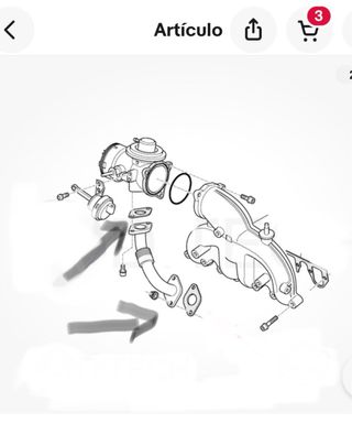 anular egr 2.0 TDI 1.9 TDI tapa más junta