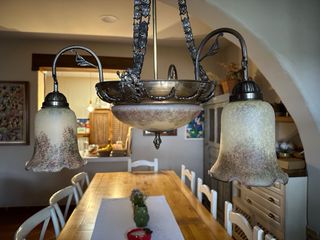 Lámpara colgante antigua de latón